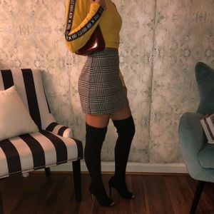 Black thigh high heels